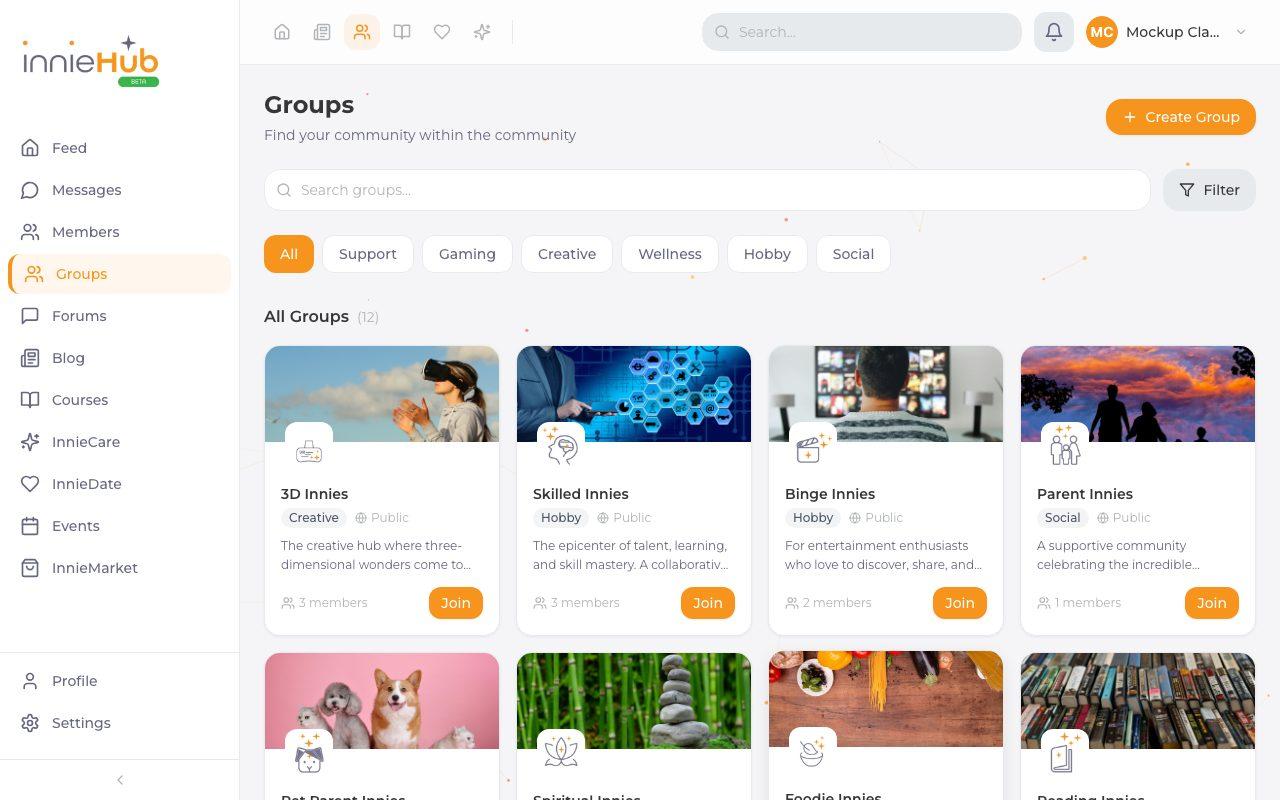 InnieHub — Groups